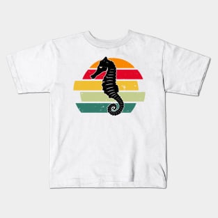 Retro Hippocampe sunset Kids T-Shirt